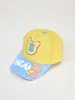 Nova Boné de Baseball Infantil Colorido com Desenho de Ursinho e Letras para Meninos e Meninas, Boné com Aba para Passeios
