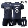 Camiseta de Fútbol Alternativa del Real Madrid 2025-26 9 Mbappe 7 Vini Jr. 15 Guler 8 Jersey Infantil de Wade