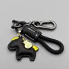 Hazte Rico Inmediatamente Colgante de Llavero para Coche Hecho a Mano de Cuero de Vaca Cuerda de Llavero Elegante Simple Exquisito para Pareja Hombre y Mujer