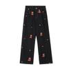 Marca 2025 Street Trendy Europeu e Americano Jeans Cor Sólida Perna Reta Jeans Casual Feminino Atacado