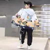 Conjunto de Roupa de Primavera para Meninos, Novo Estilo Primavera e Outono 2026, Roupas Frescas e Estilosas para Crianças Maiores, Roupa Esportiva da Moda para Meninos na Primavera