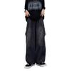 Calça Cargo Wide Leg Retro Japonesa com Bolsos Grandes para Homens, Nova Tendência Primavera e Verão Marca Ins Unissex Jeans Reto Solto