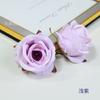 Rosa Pequena Retrô Flor Artificial Rosa Cor Pura Flor Pequena Enfeite de Cabeça Decoração de Chapéu Artesanato DIY
