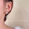 Elegantes Aretes de Corazón Coloridos Morado-Rojos para Mujer, Pequeños, Delicados, Modernos, Únicos, de Alta Gama, Impresionantes Aretes