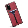 Aplicável à Samsung S20 concha traseira de celular elástica com porta-cartão imitação de couro fosco S20 Plus concha protetora estilo britânico
