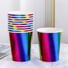 Vasos de Papel Estampados en Caliente Personalizados, Suministros Desechables para Fiestas de Cumpleaños, Vasos de Papel de 9 Onzas, Vasos Personalizables
