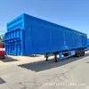 Fabricante Vende Semi-Reboque Basculante de 3 Eixos com Abertura Lateral, Caminhão Basculante Leve, Veículo de Transporte de Areia e Brita para Construção de 60 Metros Cúbicos