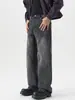Roupas Masculinas Fengshe / Jeans Flare High Street Americano Nova Coleção Primavera 2026 Marca Tendência Casual Solto Calça Reta