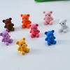 Nuevos Mini Adornos de Animales Caricatura Estéreo Color Sólido Oso Accesorios DIY Venta al por Mayor Estéreo Color Sólido Oso Sentado Accesorios