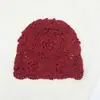 Gorro de Punto Artístico Hecho a Mano Estilo Retro Japonés para Mujer, Gorro Delgado de Lana Hueco para Primavera y Otoño, Gorro Holgado Versátil para Exteriores