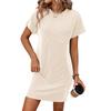 2024 Amazon Nuevo Vestido de Verano Casual de Color Twist de Manga Corta para Mujer Europeo y Americano Transfronterizo