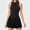 Nuevo Vestido Deportivo Ajustado de Amazon para Mujer, Sin Mangas, Elástico, Transpirable, Fitness Yoga, Tenis Falda Plisada