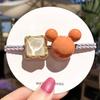 Elástico de Cabelo Mickey Cor Porta de Han Dong Anel Quadrado de Cristal para Cabelo Fada Mori Super Fada Popular na Internet Ins Adorno de Cabelo Elástico de Cabelo