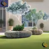 Silla Laminada de Madera, Silla Laminada de Forma Irregular, Taburete de Ocio Creativo de Gama Alta Anticorrosión de Madera Maciza para Centros Comerciales, Personalizable