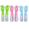 Guantes de cocina para lavar platos, guantes de invierno gruesos para lavandería, forrados con vellón, guantes de goma impermeables para el hogar.