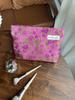 Bolsa de cosméticos Ins Fresh con diseño de flores, bolsa de almacenamiento portátil, bolso de mano de lona para niña, neceser de viaje, cartera
