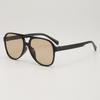 Gafas de sol vintage marrones para hombre, de doble haz, con montura grande y cuadradas, color amarillo, para calle.
