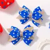 Grampos de Cabelo de Laço para Crianças Mais Vendidos na Amazon, Grampos de Cabelo Decorativos de Tecido para Festas, Presilhas Laterais de Cabelo para Bebê 5062