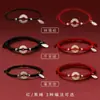 Pulseira de Prata Pura 999 ágata calcedônia fivela de segurança pulseira trançada ano de nascimento masculino e feminino corda vermelha fábrica de presentes vendas diretas