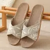 Zapatos Adhesivos Antideslizantes de Tira Ancha Postparto, Pantuflas Suaves Ligeras Transpirables para el Hogar con Suela Suave, Pantuflas de Lino para Pareja de Todas las Estaciones para Hombres y Mujeres