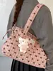 Bolsa de Ombro Shuai Mijia Estilosa de Grande Capacidade com Laço 2026 Nova Bolsa de Compras Casual Estilosa Bolsa Tote Plissada