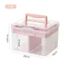 Caja de medicina de fábrica directa color transparente engrosada resistente a los arañazos portátil conveniente caja de caja con broche de presión caja de almacenamiento