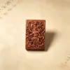 Madeira de Jujuba Trovão Talismã de 46 Peças Zhao Gongming Grande Imperador Zhenwu Brinquedo Cultural de Madeira Pingente Esculpido Exquisitamente Amuleto Corda de Usar Envio