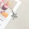 20 Flores Antigas de Prata Mista Vazadas Rosa Liga Pingentes DIY Acessórios para Joias Feitas à Mão Brincos Pingente Materiais