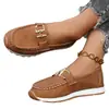 2026 Zapatos Deportivos Casuales de Suela Gruesa Comercio Exterior Casual para Mujer Cadena Metálica Verano Nuevo Talla Grande Zapatos Individuales de Comercio Exterior para Mujer