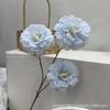 Rosas de Flores Simuladas, Materiales de Flores Azul Claro, Hortensia Simulada, Diseño de Escena de Boda, Arreglo Floral para Boda, Arreglo Floral