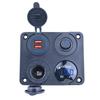 Cargador de Coche Dual Qcusb Interruptor de Alimentación Modificado con Asiento de Batería Pantalla Volímetro de Coche 12-24V Universal