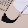 Franja de Borlas Onduladas Estilo Palaciano Artesanato DIY Feito à Mão Broche Hanfu com Borla Pingente de Leque Acessórios para Penteado