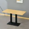 Conjunto de Mesa e Cadeiras Comercial para Lanchonetes, Restaurantes e Lojas de Chá com Leite, com uma Mesa Pequena Redonda ou Quadrada Feita de Ardósia