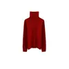 Suéter de Punto de Lana sin Costuras de una Sola Pieza para Mujer, Top Básico de Cuello Alto, Nuevo Suéter de Punto Ajustado para Otoño