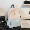 Mochila Color-Blocking para Estudantes Universitárias (Dropshipping), Mochila Leve para o Dia a Dia, Mochila Simples e Estilosa para Viagem