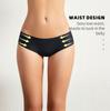 Nuevo Estiramiento Pliegue Vientre Pequeño Sexy Diseño Cintura Baja Sin Marcas Agradable a la Piel Entrepierna de Algodón Suave Esponja Pantalones Cadera Gruesa
