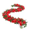 Colgante de pared de enredadera de rosas artificiales, flor de seda con 45 flores, enredadera decorativa de flor de cerezo, decoración artificial de flor en el techo, enredadera de planta artificial