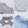 Ropa de bebé mameluco de manga corta traje de calcetines toalla pequeña algodón animal lindo bebé niño y niña caja de regalo para recién nacido