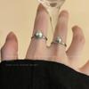 Anillo abierto de perla simple para mujer, lujo ligero, temperamento pequeño, versátil, moda, personalidad, nuevo, anillo de dedo de comida, uso plegable