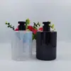 Garrafa Plástica de 500ml com Ombro Plano e Textura Grossa - Gel de Aloe Vera, Garrafa para Shampoo e Gel de Banho, Garrafa para Loção Corporal