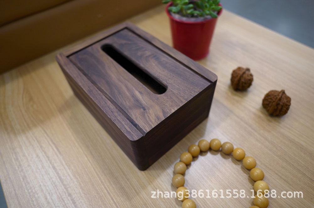 黑胡桃纸巾盒