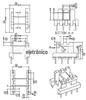 Transformador de alta frequência EE1904 esqueleto horizontal 4+4 pinos HXC-EE1905-2 distância entre fileiras 13,00mm fonte de alimentação