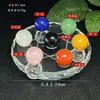 Ornamento de Feng Shui Placa de Sete Estrelas Bola de Cristal Pedra Natural Transfronteiriça Logo de Mineral de Pedra Original Polido Ornato para Sala de Estar Varanda