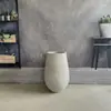 Maceta de Cemento con Forma Ovalada Alta Estilo Nórdico Maceta de Piso Maceta Grande Creativa Simple para Jardín Interior Planta Verde