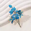 Nova Broche Retrô Estilo Chinês com Gotejamento de Óleo, Peônia e Pérola, com Flores de Strass Multicor, Acessório Feminino para Qipao e Hanfu