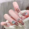 Joyería de Pedrería para Uñas 2025 Nuevo Modelo Pedrería de Aleación Deslumbrante Cristal de Colores Corazón Inclinado Pedrería Cuadrada Gruesa para Uñas Venta al por Mayor