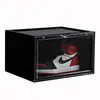 Caja de almacenamiento de zapatos para uso doméstico, a prueba de polvo, transparente, engrosada, zapatero de alta estética, caja de exhibición de zapatos de plástico acrílico con tapa abatible