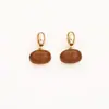 Pendientes Ovalados de Esmalte Frescos y Dulces con Goteo de Aceite, Pendientes de Moda Desmontables de Alta Gama para Mujer, Pendientes Coloridos de Dopamina