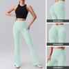 Pantalones de yoga con estampado de melocotón para mujer, de cintura alta, ajustados y de pierna ancha, de secado rápido, para correr y hacer deporte.