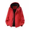 Chaqueta exterior tipo concha Luotuo para mujer, tres en uno, cortavientos, impermeable, cálida, ropa de otoño e invierno para viajes y montañismo para hombre